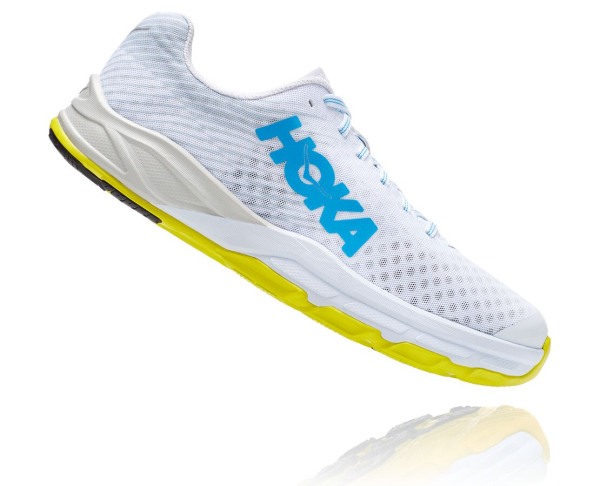 Hoka One One EVO Carbon Rocket Mens UK - White Running Shoes - BCOIP0846